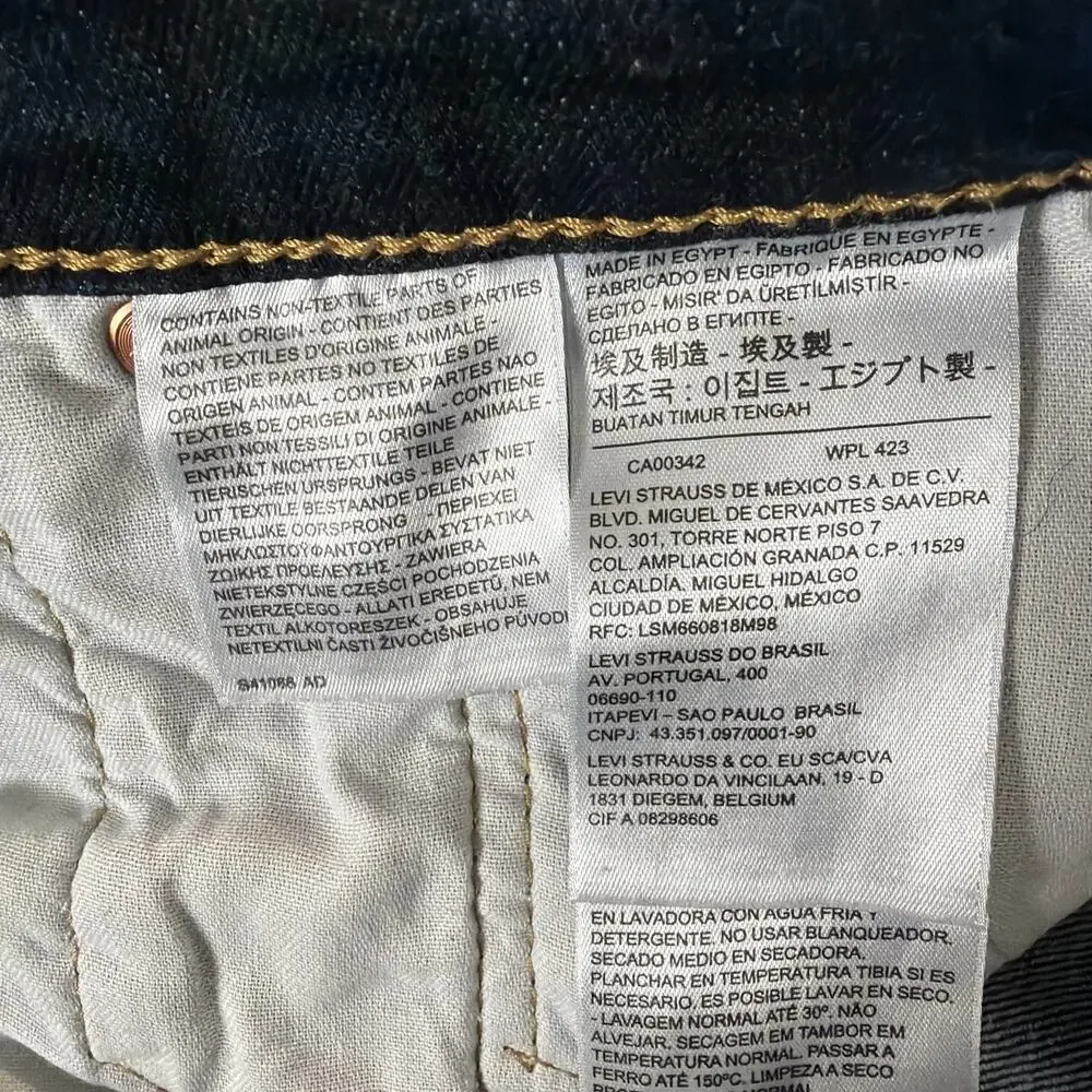 Levis 501 XX Jeans Mens 40x30 Rigid Indigo STF Raw Denim Stretch Straight Leg